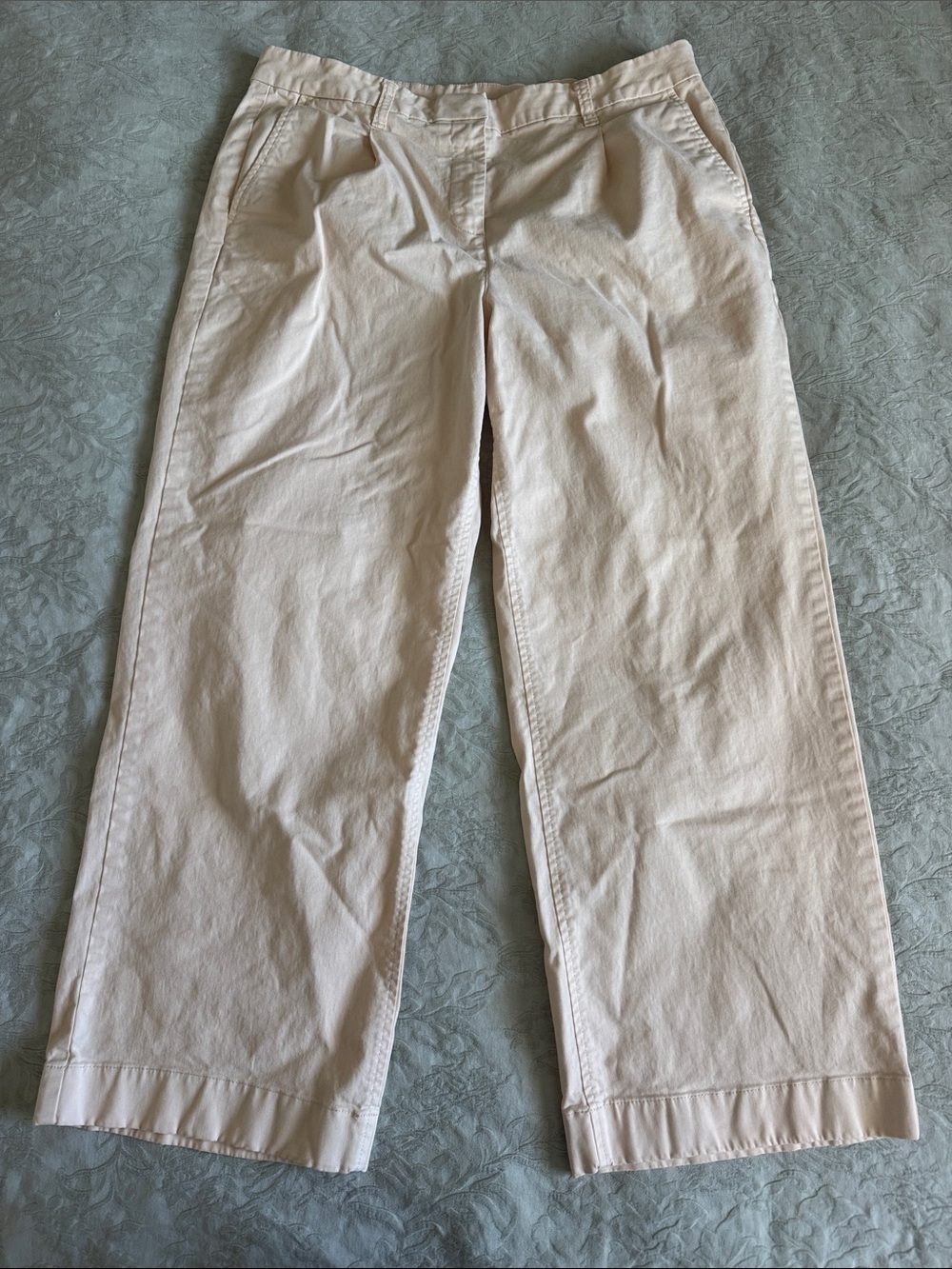 J. Crew Classic Wide-Leg Women’s Pants in Light Beige/Cream